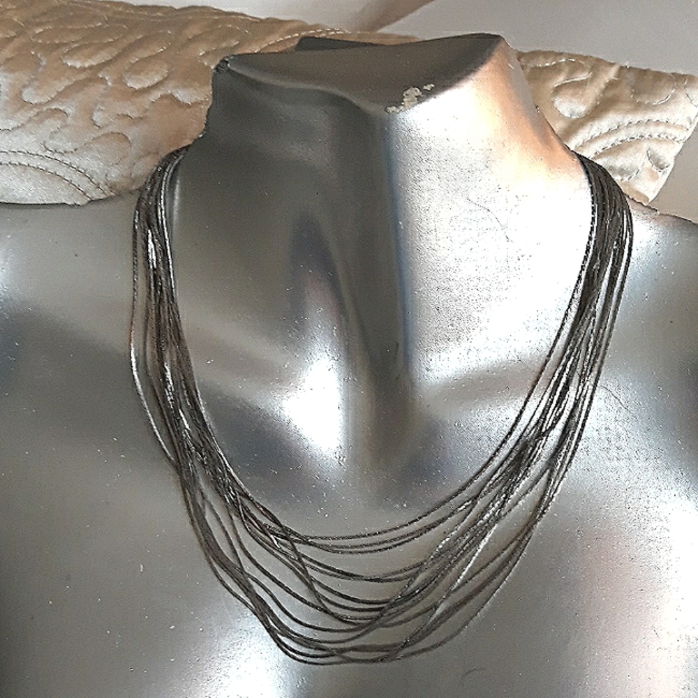silver tone necklace